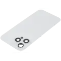 Back Glass With Steel Plate With Wireless NFC Charging MagSafe Magnet & Flashlight Flex Compatible For iPhone 16 Pro Max (Used OEM Pull: Grade B) (White Titanium)