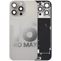 Back Glass With Steel Plate With Wireless NFC Charging MagSafe Magnet & Flashlight Flex Compatible For iPhone 16 Pro Max (Used OEM Pull: Grade B) (Natural Titanium)