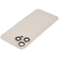 Back Glass With Steel Plate With Wireless NFC Charging MagSafe Magnet & Flashlight Flex Compatible For iPhone 16 Pro Max (Used OEM Pull: Grade B) (Desert Titanium)