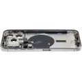 Back Housing W/ Small Pre-Installed Compatible For iPhone 15 Pro Max (International Version) (Used OEM Pull: Grade A) (White Titanium)