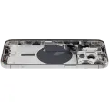Back Housing W/ Small Pre-Installed Compatible For iPhone 15 Pro Max (International Version) (Used OEM Pull: Grade A) (White Titanium)
