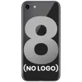 Back Cover Glass With Back Camera Lens Compatible For iPhone 8 (No Logo) (Space Gray)