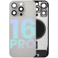 Back Glass With Steel Plate With MagSafe Magnet Pre-Installed Compatible For iPhone 16 Pro (Service Pack) (Natural Titanium) 