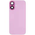 Back Glass With Steel Plate With Wireless NFC Charging MagSafe Magnet & Flashlight Flex Compatible For iPhone 16 Plus (Service Pack) (Pink)
