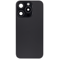 Back Glass With Steel Plate With Wireless NFC Charging MagSafe Magnet & Flashlight Flex Compatible For IPhone 15 Pro (Service Pack) (Black Titanium)