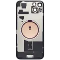 Back Glass With Steel Plate With MagSafe Magnet Pre-Installed Compatible For iPhone 15 Plus (Service Pack) (Pink)