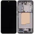OLED Assembly With Frame Compatible For Samsung Galaxy S25 5G (US & International) (Service Pack) (Silver Shadow)