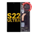 OLED Assembly With Frame Compatible For Samsung Galaxy S22 Ultra 5G (US & International Version) (Refurbished) (Phantom Black)