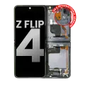 Inner OLED Assembly With Frame Compatible For Samsung Galaxy Z Flip 4 5G (US & International) (Used OEM Pull: Grade A) (Graphite)