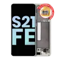 OLED Assembly With Frame Compatible For Samsung Galaxy S21 FE 5G (US & International Version) (Service Pack) (Olive Green)