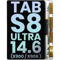 OLED Assembly Without Frame Compatible For Samsung Galaxy Tab S8 Ultra 14.6"  (X900 / X906 ) (2022) (WiFi / 5G) (Service Pack) (All Colors)