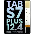 OLED Assembly Without Frame Compatible For Samsung Galaxy Tab S7 Plus 12.4"  (T970 / T975 / T976) (2020) (Service Pack) (Black)