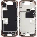 Mid-Frame Housing With Power And Volume Button Compatible For iPhone 16 Pro (International Version) (Used OEM Pull: Grade A) (Desert Titanium)