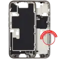 Mid-Frame Housing With Power And Volume Button Compatible For iPhone 16 Pro (International Version) (Used OEM Pull: Grade A) (Natural Titanium)