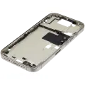Mid-Frame Housing With Power And Volume Button Compatible For iPhone 16 Pro (International Version) (Used OEM Pull: Grade A) (Natural Titanium)