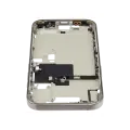 Mid-Frame Housing With Power And Volume Button Compatible For iPhone 16 Pro (International Version) (Used OEM Pull: Grade A) (Natural Titanium)