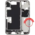 Mid-Frame Housing With Power And Volume Button Compatible For iPhone 16 Pro (International Version) (Used OEM Pull: Grade A) (White Titanium)