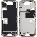 Mid-Frame Housing With Power And Volume Button Compatible For iPhone 16 Pro (International Version) (Used OEM Pull: Grade A) (White Titanium)