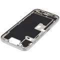 Mid-Frame Housing With Power And Volume Button Compatible For iPhone 16 Pro (International Version) (Used OEM Pull: Grade A) (White Titanium)