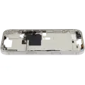 Mid-Frame Housing With Power And Volume Button Compatible For iPhone 16 Pro (International Version) (Used OEM Pull: Grade A) (White Titanium)