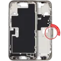 Mid-Frame Housing With Power And Volume Button Compatible For iPhone 16 Pro max (International Version) (Used OEM Pull: Grade A) (Natural Titanium)