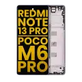 OLED Assembly With Frame Compatible For Xiaomi Redmi Note 13 Pro 4G / Xiaomi Poco M6 Pro 4G (Refurbished) (Purple)