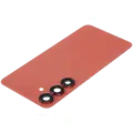 Back Cover Glass With Camera Lens Compatible For Samsung Galaxy S25 5G (No Logo) (Aftermarket Plus) (Coral Red)