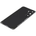 Back Cover Glass With Camera Lens Compatible For Samsung Galaxy S25 5G (No Logo) (Aftermarket Plus) (Blue Black)