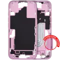 Mid-Frame Housing With Power And Volume Button Compatible For iPhone 16 (International Version) (Used OEM Pull: Grade A) (Pink)