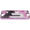 Mid-Frame Housing With Power And Volume Button Compatible For iPhone 16 (International Version) (Used OEM Pull: Grade A) (Pink)