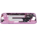 Mid-Frame Housing With Power And Volume Button Compatible For iPhone 16 (International Version) (Used OEM Pull: Grade A) (Pink)
