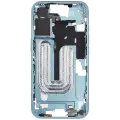 Mid-Frame Housing With Power And Volume Button Compatible For iPhone 16 (International Version) (Used OEM Pull: Grade A) (Teal)