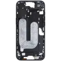 Mid-Frame Housing With Power And Volume Button Compatible For iPhone 16 Plus (International Version) (Used OEM Pull: Grade A) (Black)
