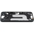 Mid-Frame Housing With Power And Volume Button Compatible For iPhone 16 Plus (International Version) (Used OEM Pull: Grade A) (Black)