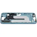 Mid-Frame Housing With Power And Volume Button Compatible For iPhone 16 Plus (International Version) (Used OEM Pull: Grade A) (Teal)