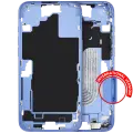 Mid-Frame Housing With Power And Volume Button Compatible For iPhone 16 Plus (International Version) (Used OEM Pull: Grade A) (Ultramarine)