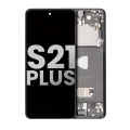OLED Assembly With Frame Compatible For Samsung Galaxy S21 Plus 5G (Used OEM Pull: Grade A) (Phantom Black)