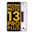 OLED Assembly With Frame Compatible For Xiaomi Redmi Note 13 Pro Plus (Refurbished) (White)