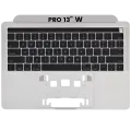 Top Case With Keyboard Compatible For MacBook Pro 13" W/ Touch Bar (A1706 / Late 2016 / Mid 2017) (US English) (Used OEM Pull: Grade A) (Silver)