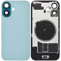 Back Glass With Steel Plate With MagSafe Magnet Pre-Installed Compatible For iPhone 16 (No Logo) (Teal)