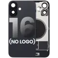 Back Glass With Steel Plate With MagSafe Magnet Pre-Installed Compatible For iPhone 16 (No Logo) (Black)