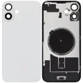 Back Glass With Steel Plate With MagSafe Magnet Pre-Installed Compatible For iPhone 16 Plus (No Logo) (White)