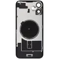 Back Glass With Steel Plate With MagSafe Magnet Pre-Installed Compatible For iPhone 16 Plus (No Logo) (White)