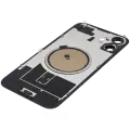 Back Glass With Steel Plate With MagSafe Magnet Pre-Installed Compatible For iPhone 16 Plus (No Logo) (White)