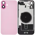 Back Glass With Steel Plate With MagSafe Magnet Pre-Installed Compatible For iPhone 16 Plus (No Logo) (Pink)