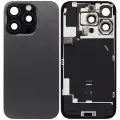 Back Glass With Steel Plate With Wireless NFC Charging MagSafe Magnet & Flashlight Flex Compatible For iPhone 16 Pro  (No Logo) (Black Titanium)