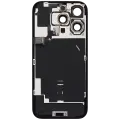 Back Glass With Steel Plate With Wireless NFC Charging MagSafe Magnet & Flashlight Flex Compatible For iPhone 16 Pro  (No Logo) (Black Titanium)
