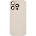 Back Glass With Steel Plate With Wireless NFC Charging MagSafe Magnet & Flashlight Flex Compatible For iPhone 16 Pro  (No Logo) (Desert Titanium)