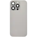 Back Glass With Steel Plate With Wireless NFC Charging MagSafe Magnet & Flashlight Flex Compatible For iPhone 16 Pro  (No Logo) (Natural Titanium)