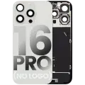 Back Glass With Steel Plate With Wireless NFC Charging MagSafe Magnet & Flashlight Flex Compatible For iPhone 16 Pro  (No Logo) (White Titanium)